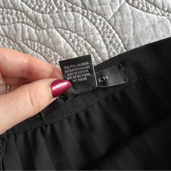 Ralph Lauren Black Label - Pleated Wide Leg Trousers - Black - Picture 8 of 13